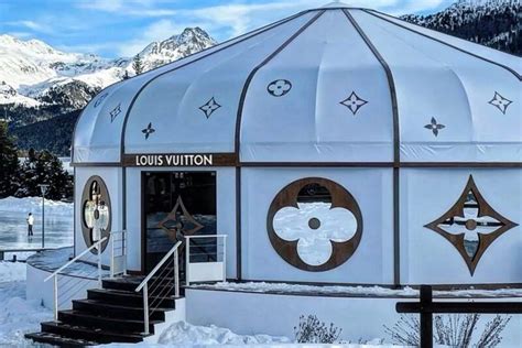 louis vuitton st moritz pop up|Discover the unique charm of Louis Vuitton Yurt in the snowy St..